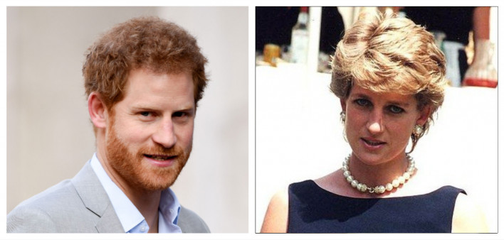 Prince Harry and his mother, Diana, Princess of Wales