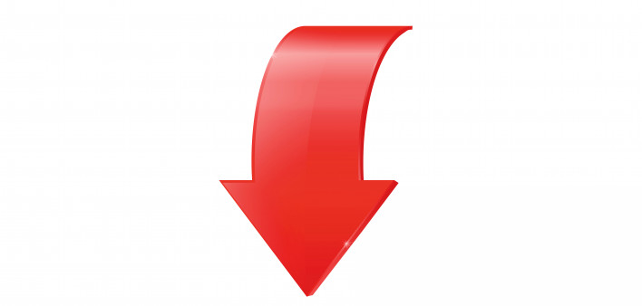 red downward arrow