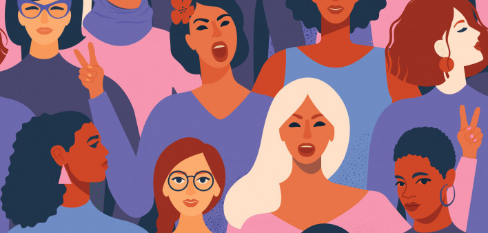 illustration of group of women