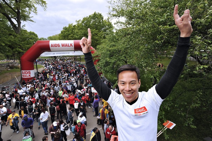 GMHC CEO Kelsey Louie at AIDS Walk New York 2016.