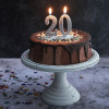 Cake with 20 candles birthday