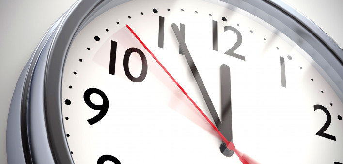 clock nearing 12 o'clock