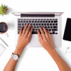 woman hands lap top computer