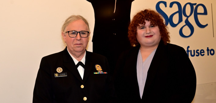 From left: Assistant Secretary of Health Rachel Levine, MD, and SAGEServes executive director Darcy Connors