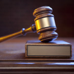   Justice Gavel And Block On Judge's Bench