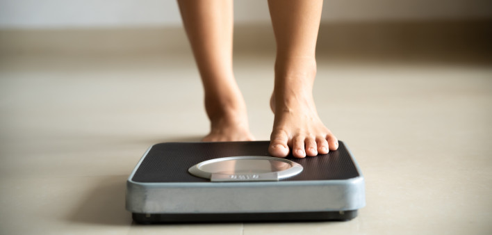 bare feet on scale