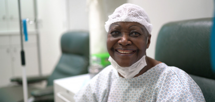 black patient after surgery