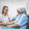 The persons shown in this photograph are models and are not an actual patient or nurse.