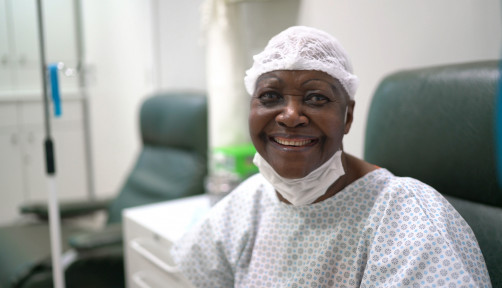 black patient after surgery