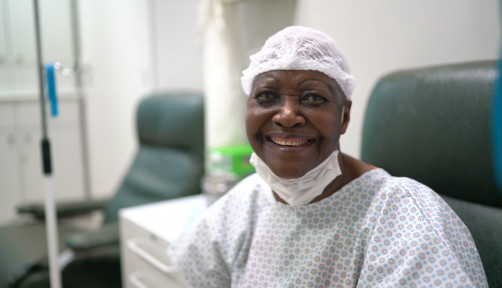 black patient after surgery