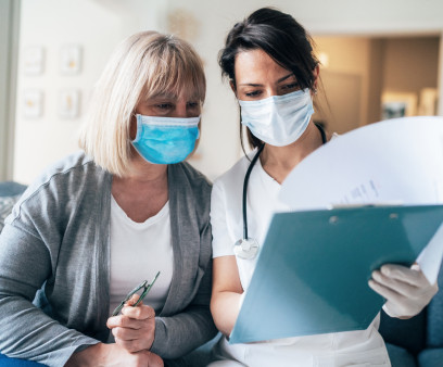 Doctor's home visiting during the quarantine