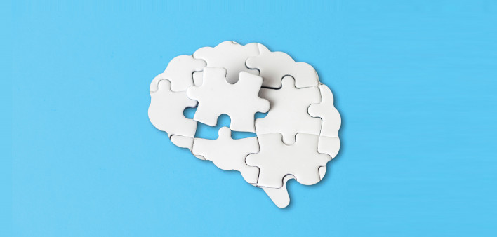 brain puzzle pieces illutration