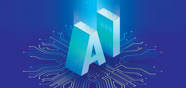 Artificial intelligence chip stock illustration