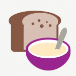 illustration of bread and soup