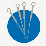 Accupuncture needles illustration