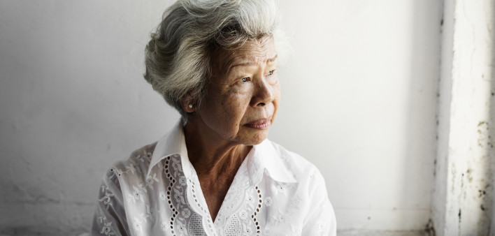 elderly asian woman