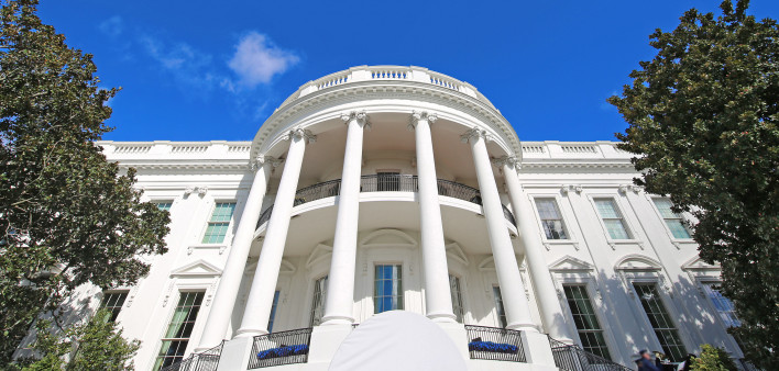 White House Washington DC USA Wide Angle