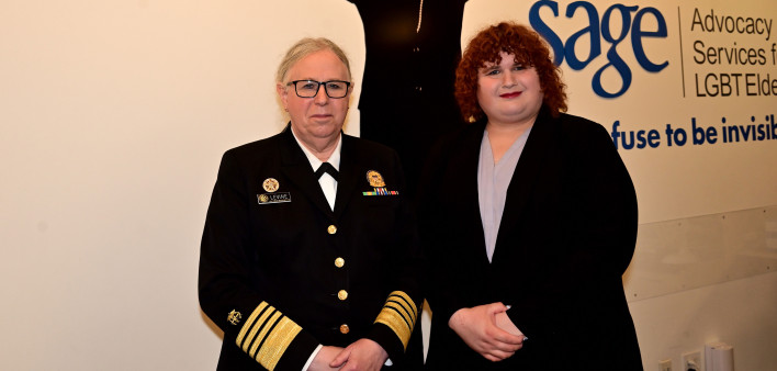 Rachel Levine and SAGEServes executive director Darcy Connors