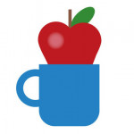 icon coffee cup apple