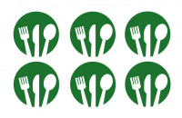 icons knife, fork, spoon, plate