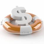a US dollar symbol in a life preserver