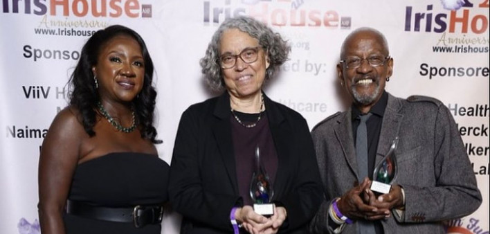 From left: Iris House executive director Ingrid N. Floyd and 30th anniversary honorees Mindy Fullilove, MD, and Robert Fullilove, EdD, October 19, 2023