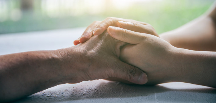 I'm always here love you,support you - Stock image China - East Asia, Adult, Affectionate, Cancer - Illness, Holding Hands