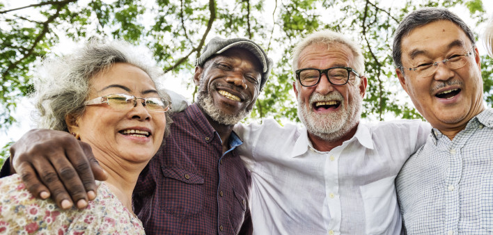 Group of Senior Retirement Discussion Meet up Concept
