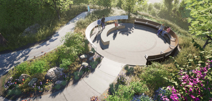 Illustration of the BAYS Breast Cancer Memorial Garden, which is slated to open in San Francisco’s Golden Gate Park in 2024