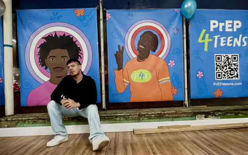 Chicago artist and LGBTQ community advocate David Gauna led workshops with local youth to create the mural