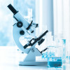 Laboratory instrument microscope and lab glassware