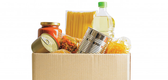 box of food from food bank