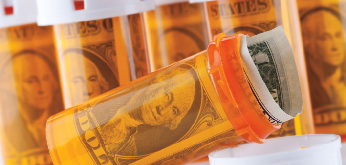 money in pill bottles