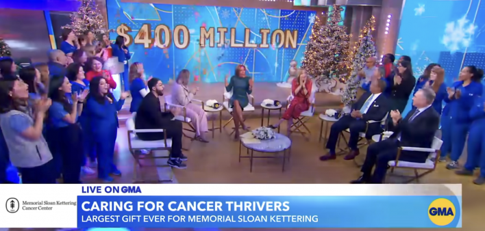 Sloan Kettering Cancer Center receives a $400 million gift  Good Morning America