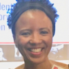 Kaye Hayes (left) and Ada Adimora, MD, MPH, at a PACHA meeting.