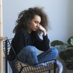 Teenager with depression. Sadness, nostlagic, depression. Problems of young people.