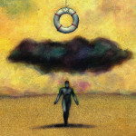 illustration of life preserver hanging over a black cloud and dark figure