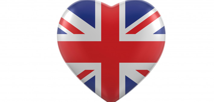 British UK flag heart illustration