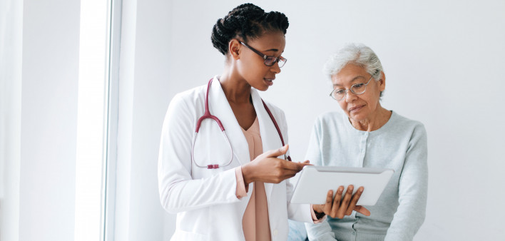 Doctor and Patient consultation Black doctor