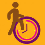 icon man exercise clock