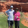 Terry Evans  and his wife play golf in Utah.