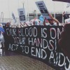 "Our Blood Is On Your Hands. Act to End AIDS" 2016 Health GAP protest outside of the United Nations