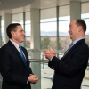 The CDC’s Jono Mermin with HIV.gov's Miguel Gomez at CROI 2024
