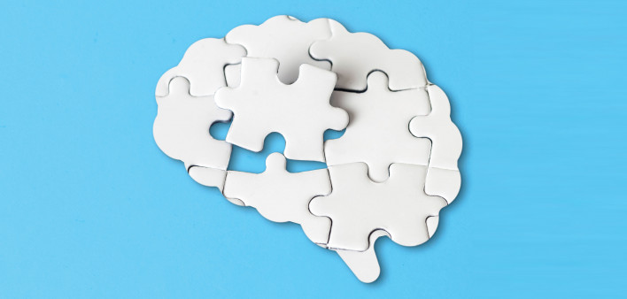 brain puzzle pieces illutration