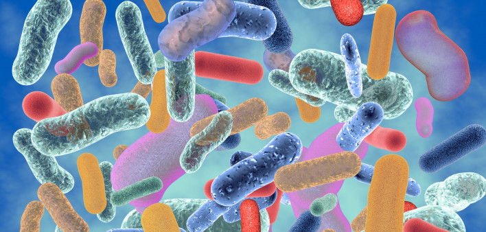 abstract image of colorful bacteria