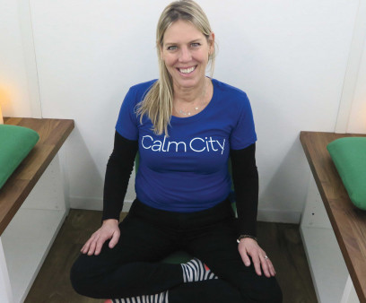 Kristin Westbrook in her mobile studio