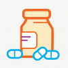 illustration of rx bottle and pills