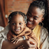 blackl woman and child