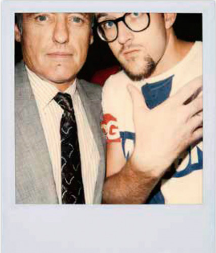Haring and Dennis Hopper in Düsseldorf, Germany, August 1988