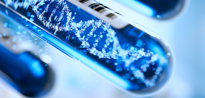 DNA forming in a test tube